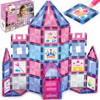 Juego De Azulejos Magnéticos Toy Life Princess Castle, 68 Piezas, Más De 3 Años - Venta Internacional.