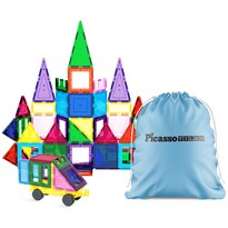 Bloques De Construcción Magnéticos Picassotiles Pc61 Con Base De Coche - Venta Internacional.