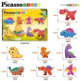 Foto 2 | Foto 2 | Bloques de Construcción PicassoTiles de Dinosaurio-Venta Internacional