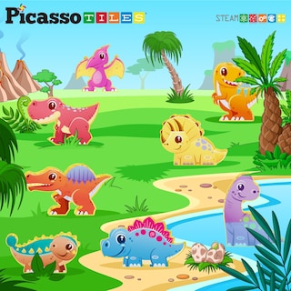 Foto 3 | Foto 3 | Bloques de Construcción PicassoTiles de Dinosaurio-Venta Internacional