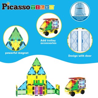 Foto 4 | Foto 4 | Juego de Bloques de Construcción Magnetic Tiles Picassotiles Pt05 61 Piezas - Venta Internacional