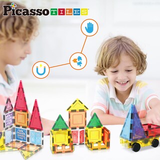 Foto 5 | Foto 5 | Juego de Bloques de Construcción Magnetic Tiles Picassotiles Pt05 61 Piezas - Venta Internacional