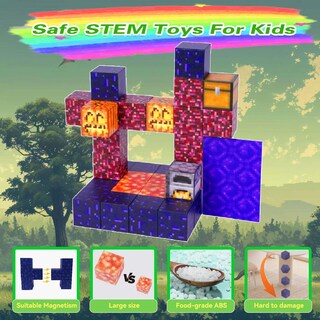 Foto 4 | Foto 4 | Bloques Magnéticos Kuabuqu Build Mine World, 32 Unidades, Para Niños De 3 A 10 Años - Venta Internacional.