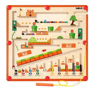 Foto 1 | Foto 1 | Laberinto De Madera Juguetes67pz Magnéticos Lab.g Colores