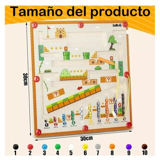 Foto 2 | Foto 2 | Laberinto De Madera Juguetes67pz Magnéticos Lab.g Colores