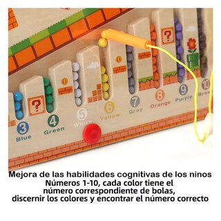 Foto 4 | Foto 4 | Laberinto De Madera Juguetes67pz Magnéticos Lab.g Colores