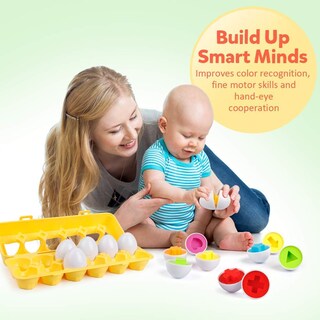 Foto 4 | Foto 4 | Juego Matching Eggs Coogam De 12 Piezas Con Reconocimiento De Colores Y Formas - Venta Internacional.