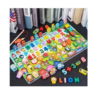 Foto 5 | Foto 5 | Juego Educativo Tablero De Pesca Letra Número Animal Para Niños, Varios Colores