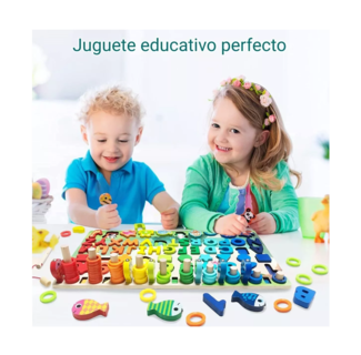 Foto 4 | Foto 4 | Juego Educativo Tablero Pesca Letra Número Animal Para Niños Belug, Rojo