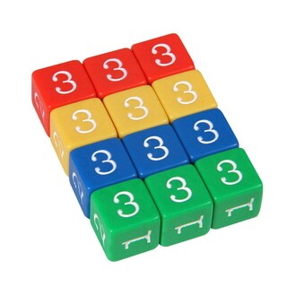 Foto 1 | Foto 1 | Venta Internacional- Hand2mind Plastic 3/4 Pulgadas Número De Color Dice (juego De 12)