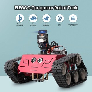 Foto 2 | Foto 2 | Kit De Tanque Robótico Elegoo Conqueror Con Uno R3 Para Arduino 8-12 Años - Venta Internacional.
