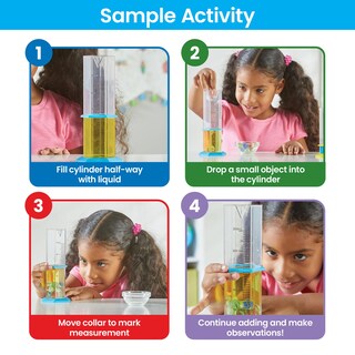 Foto 3 | Foto 3 | Set De Cilindros Graduados Science Hand2mind Starter Kids De 10 A 250 Ml - Venta Internacional.