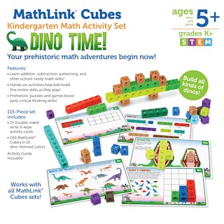 Foto 6 | Foto 6 | Recursos De Aprendizaje De Mathlink Cubes Dino Time, 115 Piezas, Más De 5 - Venta Internacional.