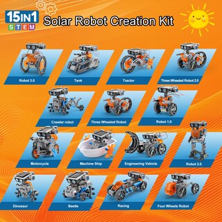 Foto 2 | Foto 2 | Robots Solares De Juguete Sillbird Stem 15 En 1 Para Niños De 8 A 13 Años - Venta Internacional.