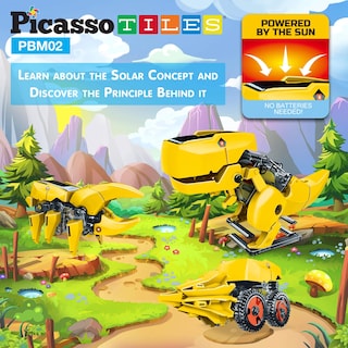 Foto 4 | Foto 4 | Juguete De Construcción Picassotiles Stem Kids Solar Dinosaur Robot 8+ - Venta Internacional.