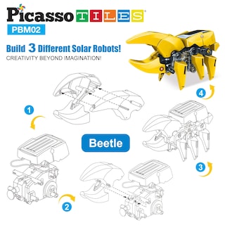 Foto 5 | Foto 5 | Juguete De Construcción Picassotiles Stem Kids Solar Dinosaur Robot 8+ - Venta Internacional.