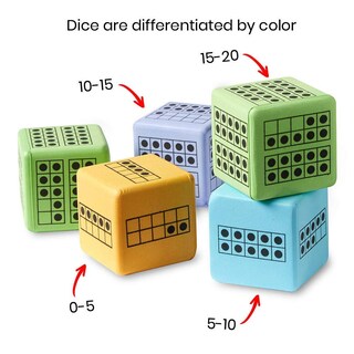 Foto 2 | Foto 2 | Foam Dice Hand2mind Ten Frame Para Aula (juego De 12) - Venta Internacional.