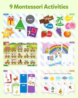 Foto 2 | Foto 2 | Libro Magnético Busy Book Coogam Preschool Con 9 Pegatinas Temáticas Para Niños - Venta Internacional.
