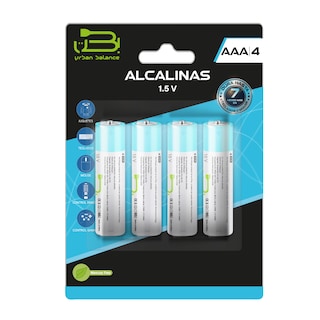 Foto 1 | Foto 1 | Baterías Alcalinas Aaa De 4 Piezas Urban Balance