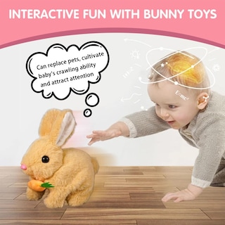 Foto 3 | Foto 3 | Salto Interactivo Toy Rabbit My Realistic Rabbit, Rosa Y Marrón - Venta Internacional.