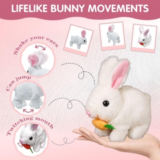 Foto 4 | Foto 4 | Salto Interactivo Toy Rabbit My Realistic Rabbit, Rosa Y Marrón - Venta Internacional.
