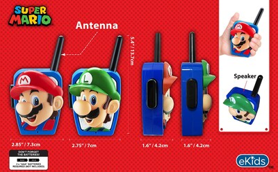 Foto 7 | Foto 7 | Venta Internacional - Juguetes Walkie Talkies Super Mario Bros para Niños
