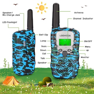 Foto 2 | Foto 2 | Venta Internacional - Walkie Talkies Looikoos De 3 Km De Largo Alcance Para Niños, Paquete De 3