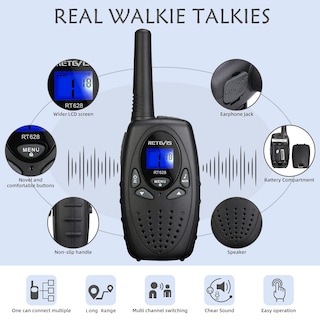 Foto 3 | Foto 3 | Walkie Talkies Retevis Rt628 Para Niños De 6 A 12 Años (negro) - Venta Internacional.