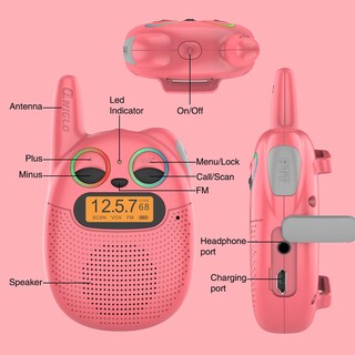 Foto 6 | Foto 6 | Walkie Talkies Qniglo Recargables Para Niños 3 A 9 Años Paquete de 2 - Venta Internacional