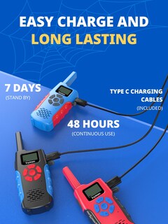 Foto 2 | Foto 2 | Walkie Talkies Inspireyes Recargables Para Niños, Paquete De 3 A 12 Años - Venta Internacional.