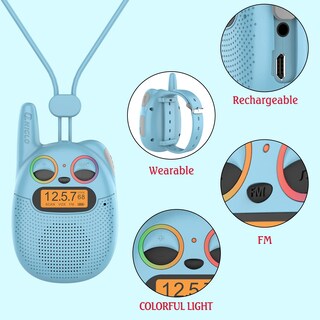 Foto 5 | Foto 5 | Walkie Talkies Qniglo Recargables Para Niños Con Radio Fm De 3 A 12 Años - Venta Internacional.