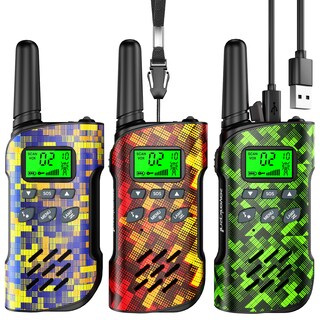 Foto 1 | Foto 1 | Walkie Talkies Inspireyes Recargables Para Niños, Paquete De 3 Camuflajes - Venta Internacional.