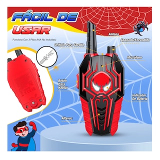 Foto 3 | Foto 3 | Spider Walkie Talkie Para Niños Radio Juguete Belug  Rojo Azul