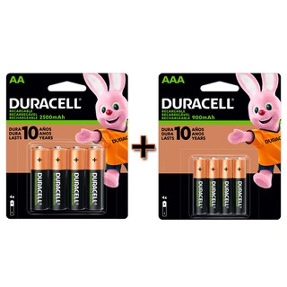 Foto 1 | Foto 1 | Kit de 8 Pilas Recargables Duracell (1 Blister 4 Pilas Aa de 2500 Mah más 1 Blister de 4 Pilas Aaa de 900 Mah)