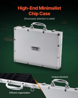 Foto 6 | Foto 6 | Set De Póker Vevor De 500 Piezas Con Funda De Aluminio Y 11,5 G Casino Ch - Venta Internacional.