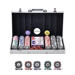 Foto 1 | Foto 1 | Juego De Fichas De Póker Vevor De 300 Piezas Con Caja De Aluminio De 11,5 G - Venta Internacional.