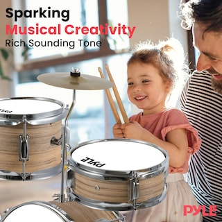Foto 7 | Foto 7 | Set De Batería Pyle Kids De 3 Piezas Para Principiantes Y Junior Con 13 Bombos - Venta Internacional.