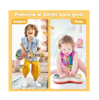 Foto 5 | Foto 5 | Guitarra Eléctrica con Piano Multicolor para Niños