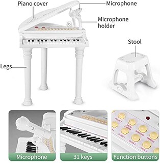 Foto 4 | Foto 4 | Teclado Piano Toy Love & Mini De 31 Teclas Con Micrófono Para Niños De 2 Años - Venta Internacional.