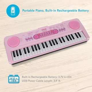 Foto 2 | Foto 2 | Teclado Musical Eléctrico Pyle-pro 49 Teclas Para Niños Rosa - Venta Internacional.