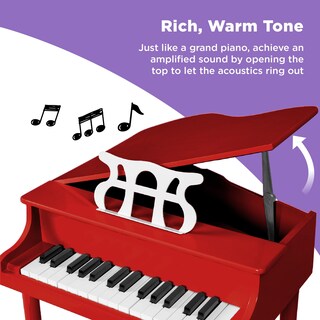 Foto 3 | Foto 3 | Mini Piano De Cola Best Choice Products Para Niños, Rojo Con Accesorios - Venta Internacional.