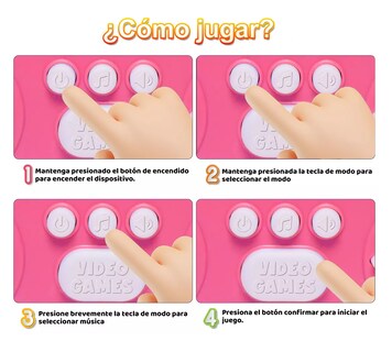 Foto 3 | Foto 3 | Consola De Juegos Pop It Animal Lab.g, Conejo Blanco/rosa Chicle