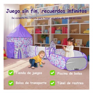 Foto 3 | Foto 3 | Carpa para Niñas con Alberca de Pelotas 3 en 1 Lab.G Morado