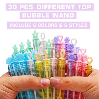 Foto 5 | Foto 5 | Bubble Wands Mapixo, Paquete De 30 Unidades, Mini6, 6 Colores, Recuerdos De Fiesta - Venta Internacional.