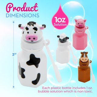 Foto 4 | Foto 4 | Paquete De 24 Bubbles Farm Animals Barnyard Farm Animal 4e, La Novedad - Venta Internacional.