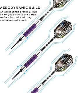 Foto 4 | Foto 4 | Darts Viper Sure Grip Soft Tip, 16 G, Color Morado - Venta Internacional.