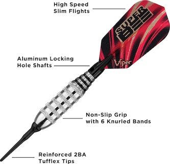 Foto 3 | Foto 3 | Darts Viper, Punta Blanda Chapada En Níquel Plateado, 16 G, Para Adultos - Venta Internacional.