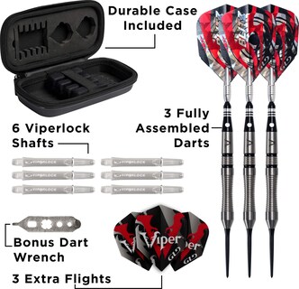 Foto 4 | Foto 4 | Juego De Dardos Viper Blitz 95 Con Punta De Acero De Tungsteno, 22 G, Con Funda - Venta Internacional.
