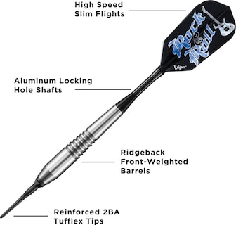 Foto 3 | Foto 3 | Darts Viper Underground Rock & Roll De Punta Blanda, 18 G - Venta Internacional.