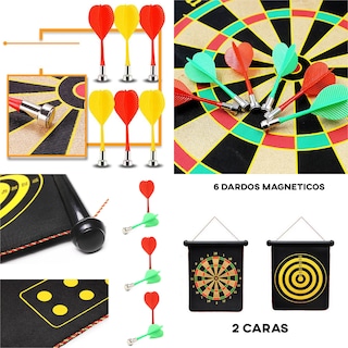 Foto 2 | Foto 2 | Juego de Dardos Chic Fantasy Multicolor de Acero Magnético Incluye 6 y 2 Dianas de 42 x 51 cm